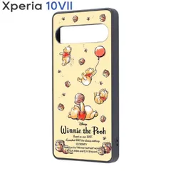 Xpria10VII ケース ディズニー プーさん はちみつ キャラクター グッズ 衝撃吸収 ハイブリッド 保護 スマホ カバー ハード Xperia エクスペリア 10 VII SO-52F maru IQ-DXP10M7K4TB-PO12