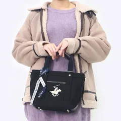 ビバリーヒルズポロクラブ BEVERLY HILLS POLO CLUB ショルダーバッグ キャンバストートバッグ ブラック BH1006N