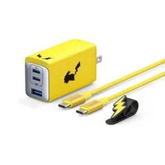 Anker USB急速充電器 65W ピカチュウモデル (USB PD 充電器 USB-A & USB-C 3ポート)