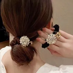 新品 パール フラワーデザインヘアゴム ヘアアクセサリー ヘアゴム HT003