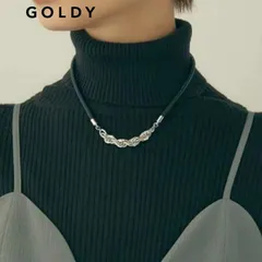 【SALE】GOLDY/ゴールディ/ツイスト チェーン レザー ネックレス/アクセサリー/3231006
