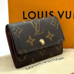 【掌に収まる上質】　LOUIS VUITTON ルイヴィトン　コインケース モノグラム ポルトモネプラ 小銭入れ コンパクト M61930 　ブラウン