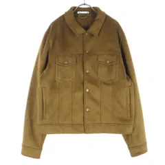 美品 ZARA ザラ 長袖 フェイク スエードレザージャケット L ブラウン メンズ 古着