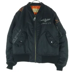 AVIREX アビレックス 長袖 MA-1 ブルゾン M ブラック メンズ 古着