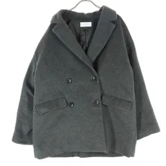 美品 GLOBAL WORK グローバルワーク 長袖 ショート丈 チェスターコート M グレー レディース 古着