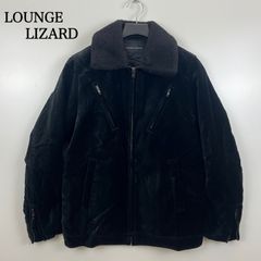 LOUNGE LIZARD 00s y2k archive velvet boa zip jacket 2 M ラウンジリザード ベロア ジップ ボアジャケット 希少 平成 アーカイブ