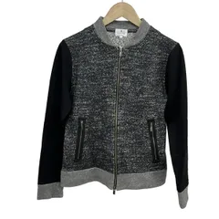 LANVIN en Bleu(ランバンオンブルー) ブルゾン サイズ48 XL レディース美品  - ダークグレー×黒×グレー 長袖/ラメ/ジップアップ/春/秋