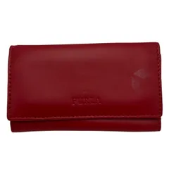 FURLA フルラ 6連 キーケース レザー レッド 牛革 小物 レディース かわいい おしゃれ 中古 W４