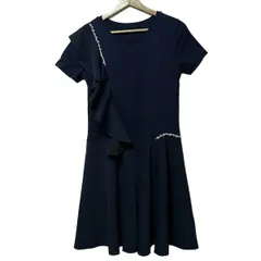 Chesty(チェスティ) ワンピース サイズ1 S レディース - ネイビー 半袖/ひざ丈/ビジュー/パール/フリル