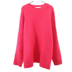 ZARA ザラ 長袖 クルーネック セーター XL ピンク ニット レディース 古着
