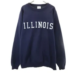 GILDAN ギルダン 長袖 トレーナー XL ネイビー 裏起毛 スウェット メンズ 古着
