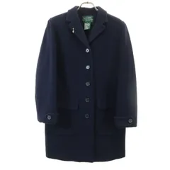 LAUREN RALPH LAUREN PETITE ローレンラルフローレン ペティート ウール コート 2P ネイビー レディース 古着
