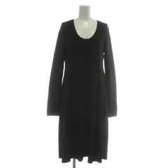 アンタイトル UNTITLED ワンピース ニット ウール 長袖 ロング ラウンドネック 2 黒 ブラック /XZ ■GY60