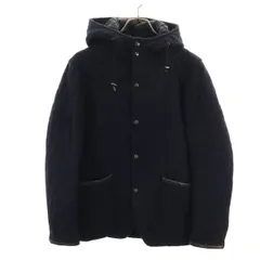 TOMORROWLAND トゥモローランド 日本製 シェットランドウール キルティングジャケット M ネイビー サーモア中綿 メンズ 古着