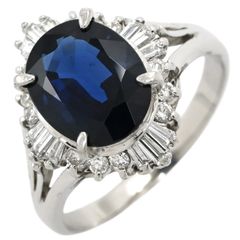 Pt850 天然サファイア2.10ct ダイヤ 高級リング 鑑別付 - メルカリ