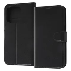 iPhone 14 Pro 手帳型 スマホ ケース カバー シンプル ブラック ブラック 耐衝撃 カード 収納 ポケット ストラップホール 付 スタンド 機能