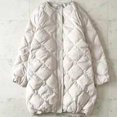 【3日間限定価格！】人気//URBAN RESEARCH アーバンリサーチ コクーンキルティングロングダウン アイボリー白 ノーカラー アウター レディース