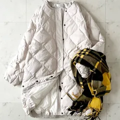 【3日間限定価格！】人気//URBAN RESEARCH アーバンリサーチ コクーンキルティングロングダウン アイボリー白 ノーカラー アウター レディース