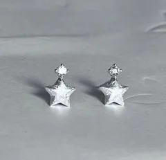 ピアス　星　スター　純銀　シルバー