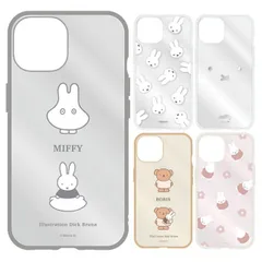 iPhone15 iPhone14 iPhone13 ケース ミッフィー クリア 透明 ハイブリッド フェイス 総柄 ボリス おばけごっこ フラワー スマホ カバー 耐衝撃 ラウンド フィット キャラクター グッズ アイフォン アイホン 6.1inch ２眼