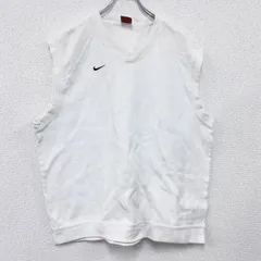 古着 used　90s　NIKE　ナイキ　コットンニットベスト　ヴィンテージ　白　ホワイト　Lサイズ