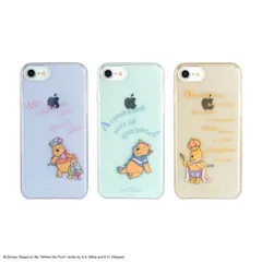ディズニー iPhone SE3 SE2 SE 第３世代 第２世代 ケース プーさん クリア 透明 ネイビー ブルー ベージュ キャラクター グッズ スマホ リボン かいぞく おうさま iPhone8 iPhone7 DNG-95