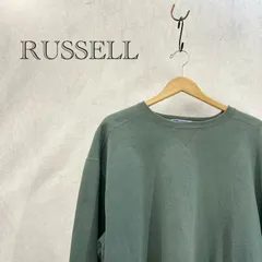 RUSSELL ATHLETIC ラッセル スウェット トレーナー 無地 トップス XL グリーン系 ブランク メンズ ファッション
