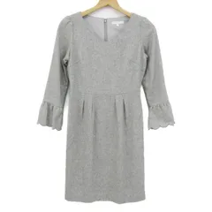 プロポーションボディ ドレッシング ワンピース トップス 長袖 ウール混 レディース 1サイズ グレー PROPORTION BODY DRESSING 【中古】