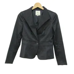 クミキョク テーラードジャケット アウター ストレッチ レディース S3サイズ ブラック 組曲 【中古】