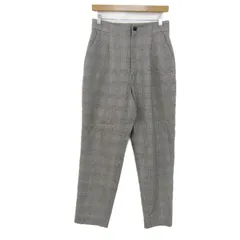 グリーンレーベルリラクシング パンツ ボトムス チェック 大きいサイズ レディース 42サイズ グレー green label relaxing 【中古】