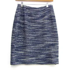 アナイ タイトスカート ボトムス ツイード 日本製 レディース 38サイズ ブルー ANAYI 【中古】