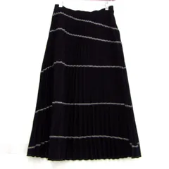 アドルフォドミンゲス ロングスカート ボトムス プリーツ レディース XSサイズ ブラック ADOLFO DOMINGUEZ 【中古】