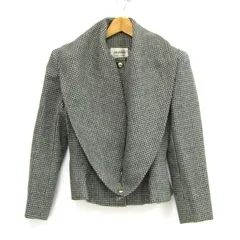 ジュンアシダ ジャケット アウター 千鳥格子柄 レディース 9サイズ クリーム×グレー jun ashida 【中古】