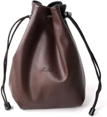 CedarEight(シダーエイト) カメラバッグ 巾着 レンズケース 軽量 一眼レフカメラ 裏地 フリース カメラポーチ (ブラウン,  M)