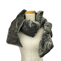 イッセイミヤケ ISSEY MIYAKE 99AW  銀タグ 稲妻 コットン ベロア マフラー レディース 表記無 のサムネイル
