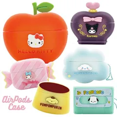 サンリオ AirPodsPro ケース クロミ マイメロディ シナモロール ポムポムプリン ポチャッコ キティ キャラクター グッズ かわいい エアポッズ プロ 第２世代 第１世代  対応 香水 ボトル キャンディ プリン 雲 カセット りんご シリコン イヤ