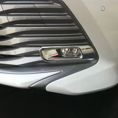 【送料無料】18年式カムリ専用フロントフォグランプフレーム?電鍍シルバー/ブラックカーボン調?ABS製?2点セット?簡単取り付け