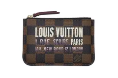 極美品 LOUIS VUITTON ルイヴィトン モノグラム ダミエ エベヌ ポシェットクレ コインケース N63094 ブラウン ゴールド金具 中古 4b010402