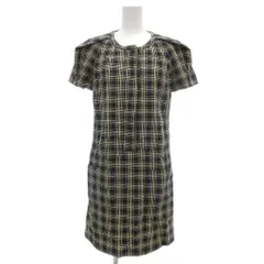 シーバイクロエ SEE BY CHLOE ワンピース I40 ブラック系 チェック柄 格子柄 半袖 ラウンドネック /UO ■GY53