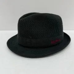 中古 TOYPLANE 中折れ HAT 黒 Lサイズ 約55cm トイプレーン アメカジ系 帽子 ハット 【V1963-001】◇259
