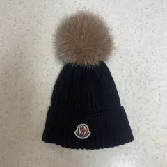 モンクレール ブラック ポンポン ビーニー S