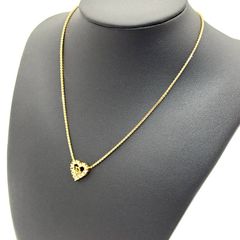 美品】 ディオール ネックレス ラインストーン ハート カラーストーン