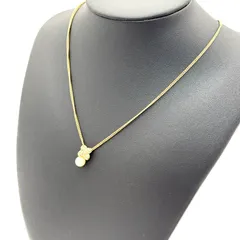 美品 Dior パール ラインストーン ネックレス ゴールド クリスチャン ディオール Christian Dior ヴィンテージ _2