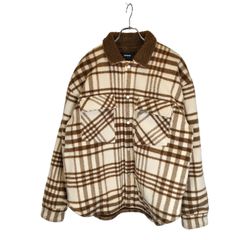 REPRESENT リプレゼント ボア チェック フリース ジャケット L ブラウン系 メンズ