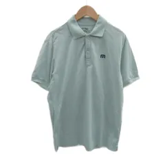 トラヴィスマシュー TRAVISMATHEW ゴルフウエア ポロシャツ 半袖 L ライトブルー ロゴ /SY47 ■GY61
