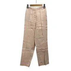 ザラ ZARA パンツ 無地 センタープレス リネン 2457/710/942 XS ピンク