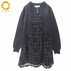 ギャラリービスコンティ GALLERY VISCONTI 重ね着風ワンピース チュニック チェック フリル 花 リボン レース レディース [a863567]