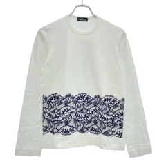 tricot COMME des GARCONS トリココムデギャルソン 2008AW フロッキーレースプリントロングスリーブTシャツ TB-T058 ホワイト -