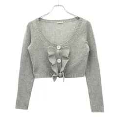 miu miu ミュウミュウ クロップドカシミヤニットトップス MMF258 グレー 38