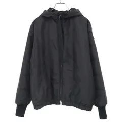 PRADA プラダ ロゴプレート フーデッドパテッドジャケット 290085 ブラック 40